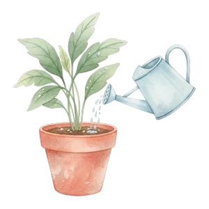 Tarjeta regar plantas